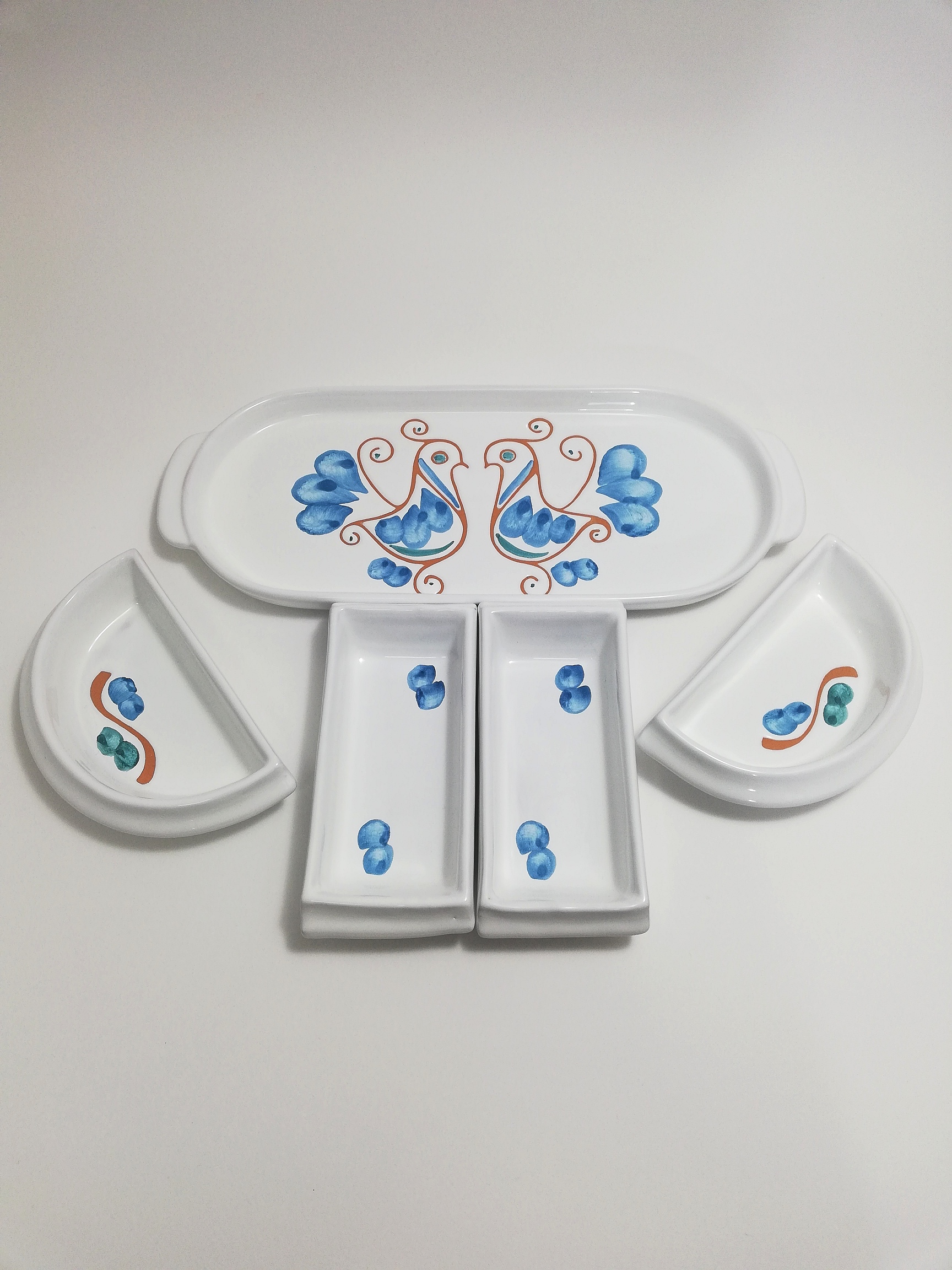 Antipastiera Rettangolare 4 Vaschette cm.37x18