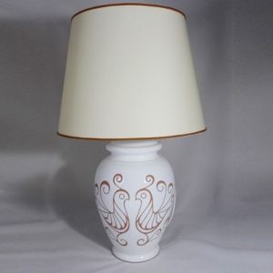 Lampada Pavoncella Tradizionale Bianca cm.30