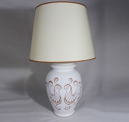 Lampada Pavoncella Tradizionale Bianca cm.30