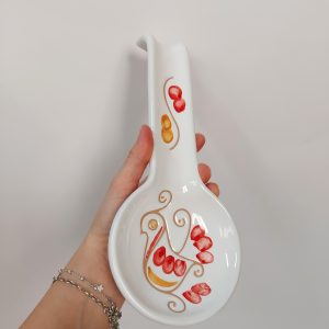 Poggiamestolo "Pavoncella Tradizionale" Rosso