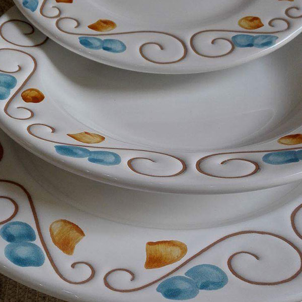 Servizio di Piatti Tradizionali Azzurro/Giallo Ø 28cm - immagine 2