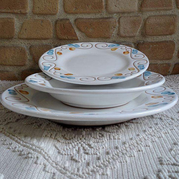 Servizio di Piatti Tradizionali Azzurro/Giallo Ø 28cm - immagine 3