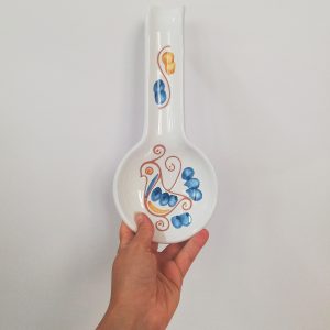 Poggiamestolo "Pavoncella Tradizionale" Azzurra