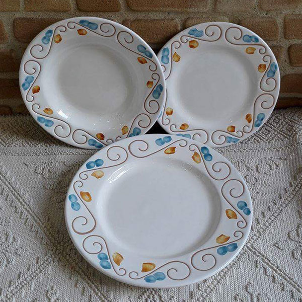 Servizio di Piatti Tradizionali Azzurro/Giallo Ø 28cm - immagine 4