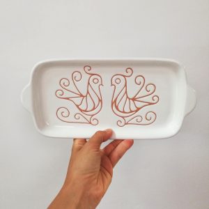 Vassoio Rettangolare Tradizionale Bianco cm.36