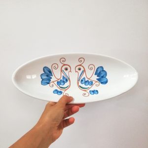 Vassoio Ovale Azzurro 33x15x4h.