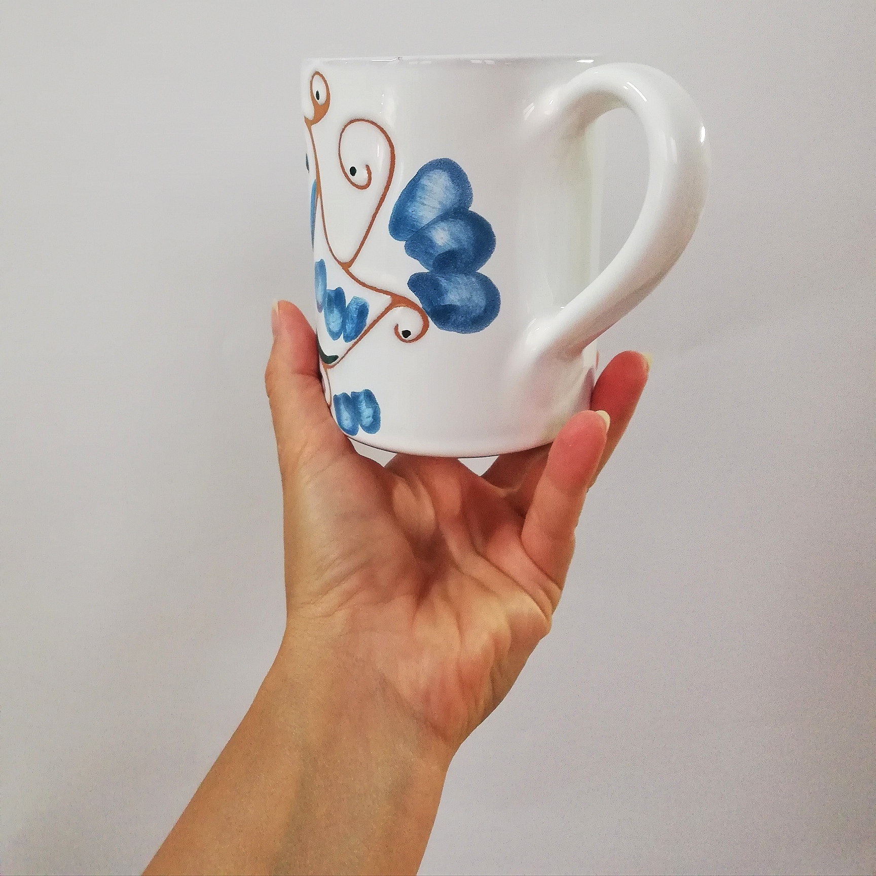 Tazza Mug Azzurra Diametro h.11 x 9cm. - immagine 2