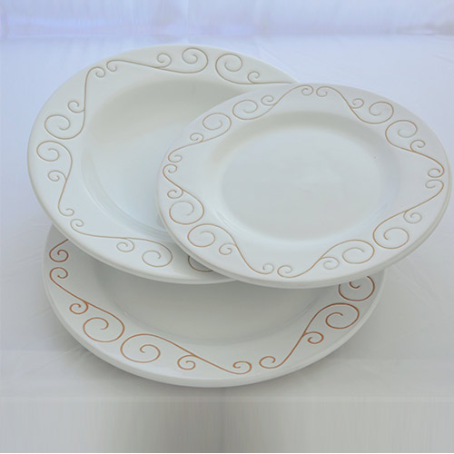 Servizio di Piatti Tradizionali Bianchi Ø 28cm - immagine 3