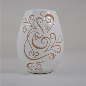 Vaso a Goccia cm.30 Stilizzata Bianca