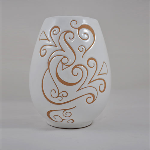 Vaso a Goccia cm.30 Stilizzata Bianca