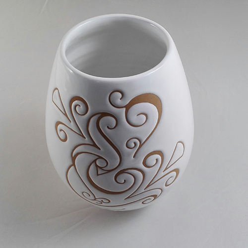 Vaso a Goccia cm.30 Stilizzata Bianca - immagine 2