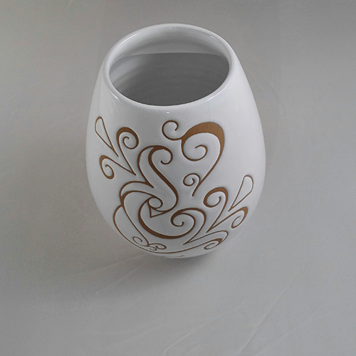 Vaso a Goccia cm.30 Stilizzata Bianca - immagine 3