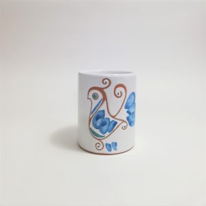 Bicchiere Mug Azzurro h.11 x 9 cm.