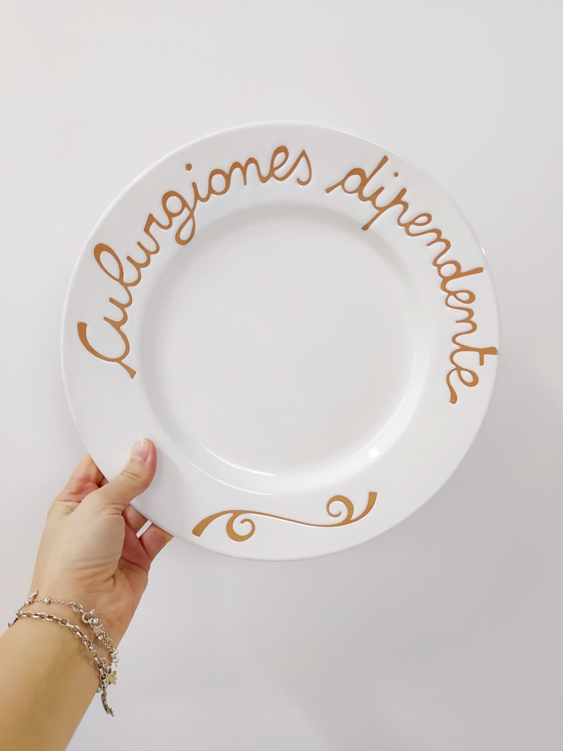 Piatto piano da cm.28 personalizzato - immagine 2