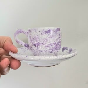 Tazzina caffè Viola Linea Schizzi